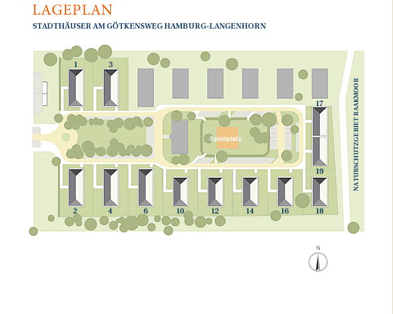 Lageplan - Eigentumswohnungen in Hamburg Langenhorn Raakmoor von Pohl & Prym